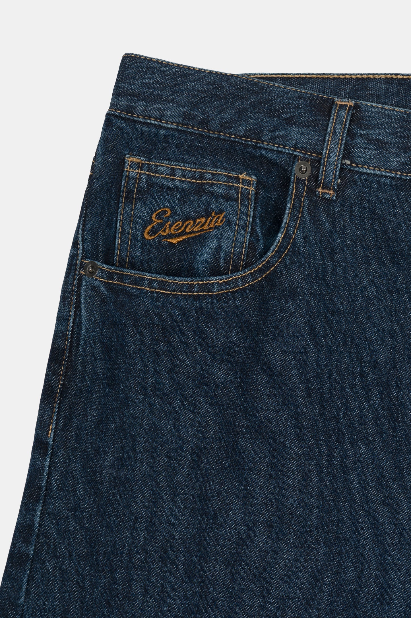 DENIM STRAIGHT PANTS BLUE