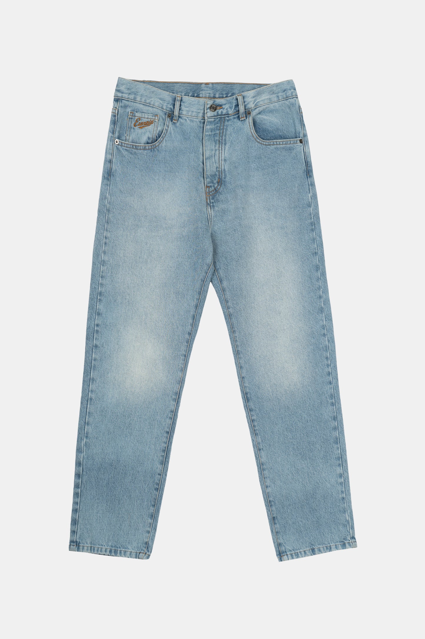 DENIM STRAIGHT PANTS LIGHT GREY