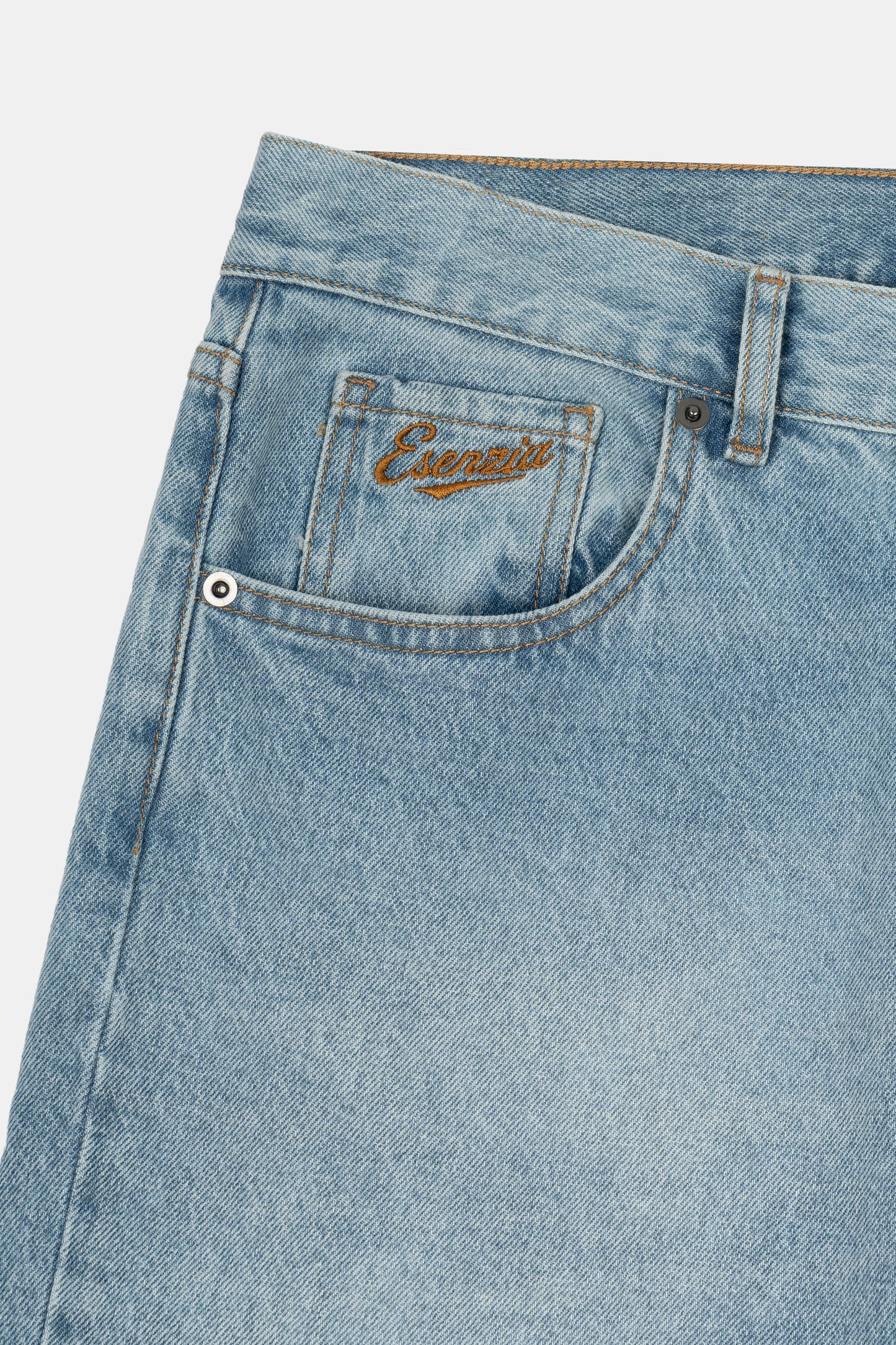 DENIM STRAIGHT PANTS LIGHT GREY