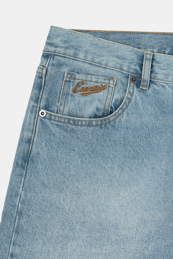 DENIM STRAIGHT PANTS LIGHT GREY