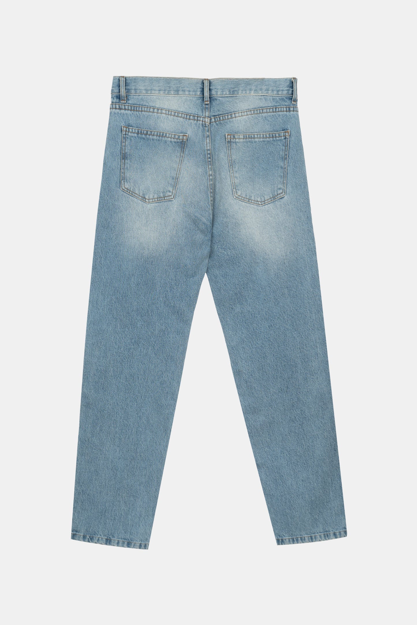 DENIM STRAIGHT PANTS LIGHT GREY
