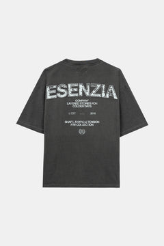 BLACK FABRIC TEE