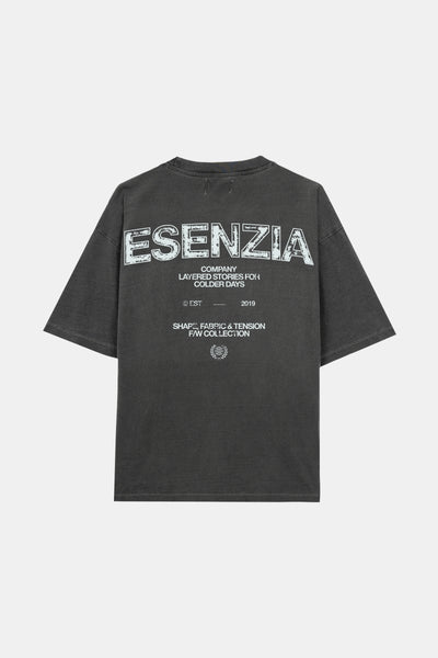 BLACK FABRIC TEE