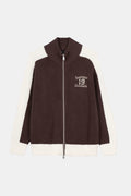 BROWN APRES KNIT ZIPPER