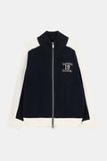 NAVY APRES KNIT ZIPPER