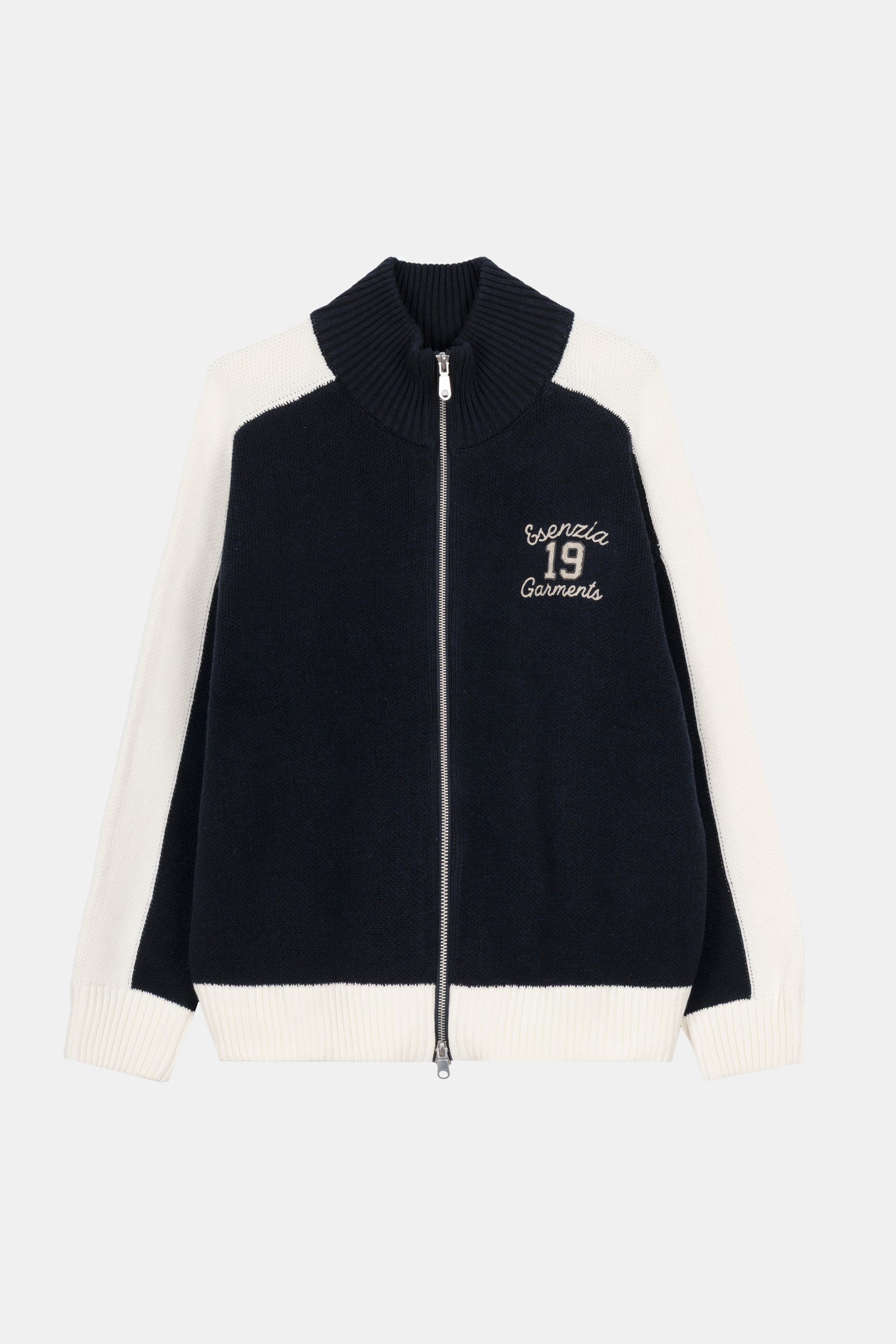 NAVY APRES KNIT ZIPPER