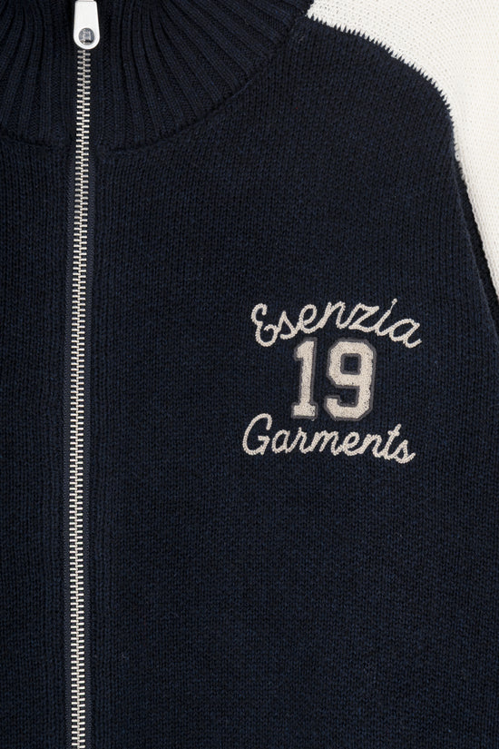 NAVY APRES KNIT ZIPPER