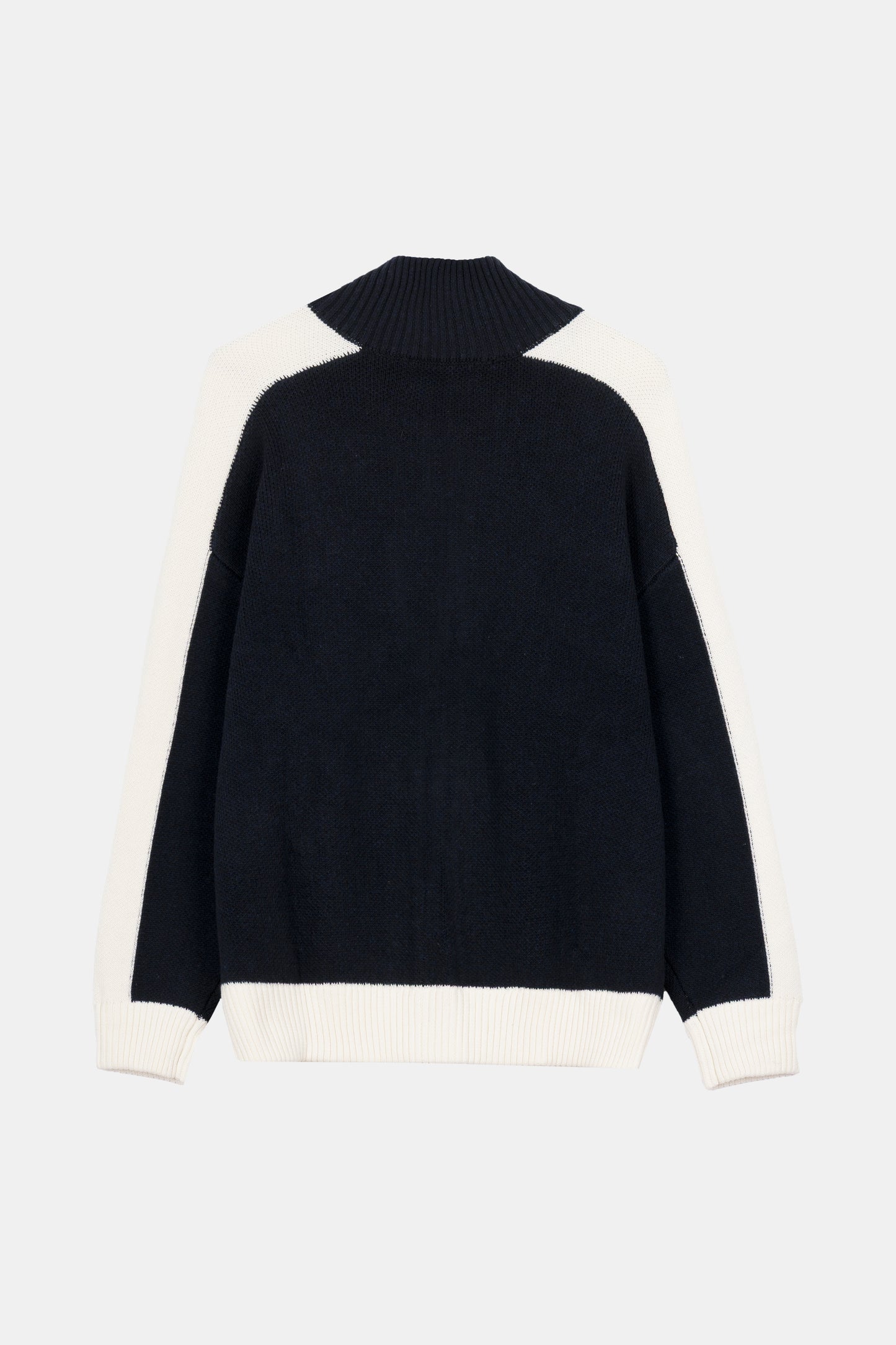 NAVY APRES KNIT ZIPPER