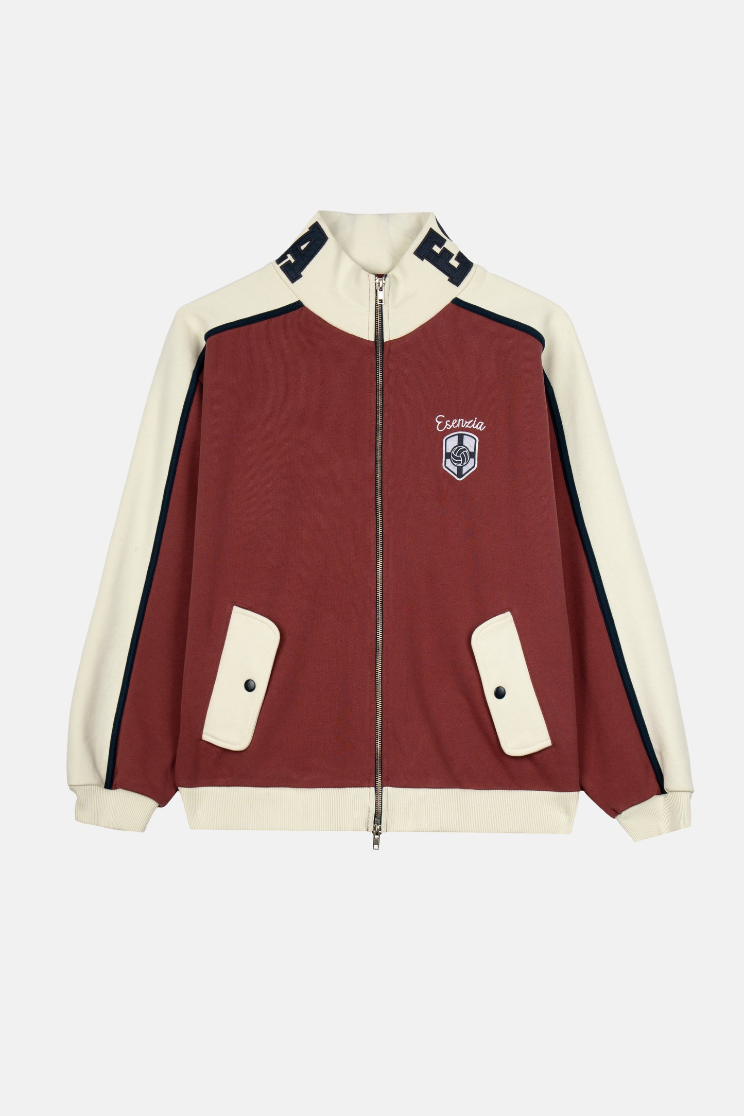 BORDEAUX LETTER NECK TRACKJACKET