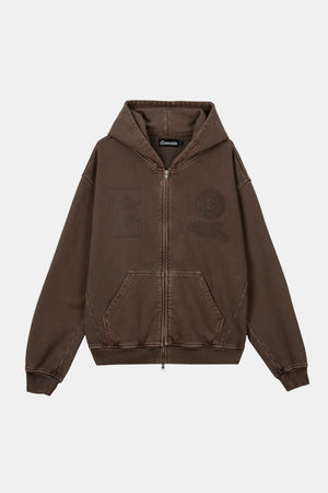 BROWN PATH ZIPPER