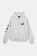 GREY BUTTONS HOODIE