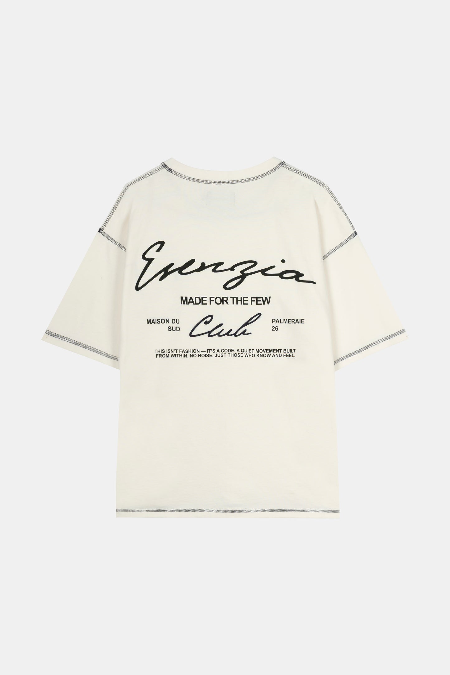 WHITE STITCH TEE