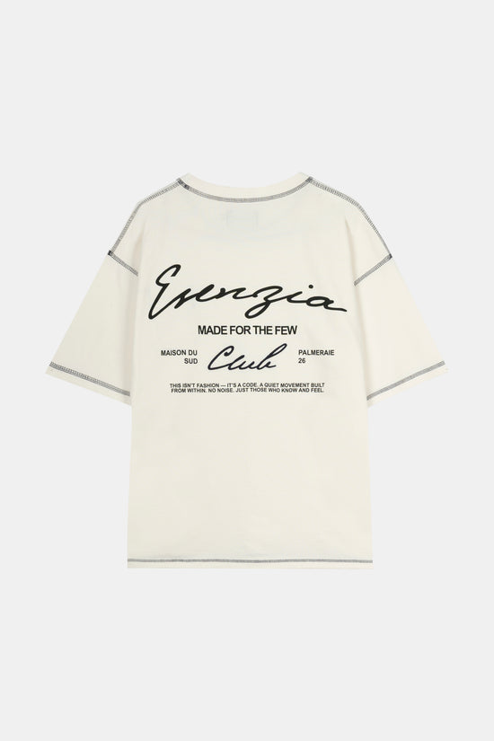 WHITE STITCH TEE