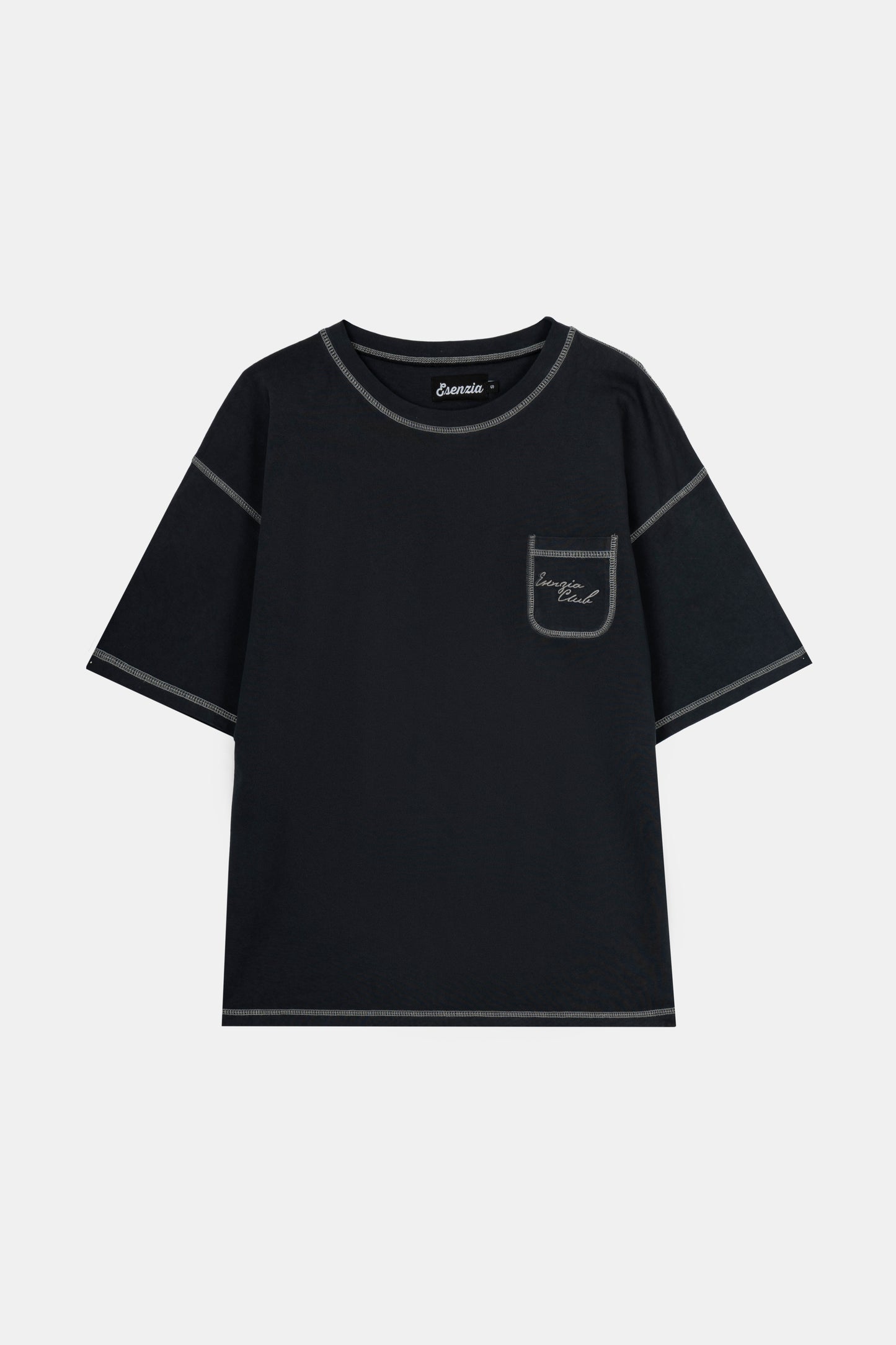 GREY STITCH TEE