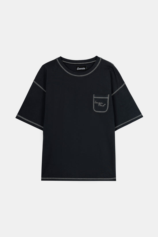 HEAVYWEIGHT GREY STITCH TEE