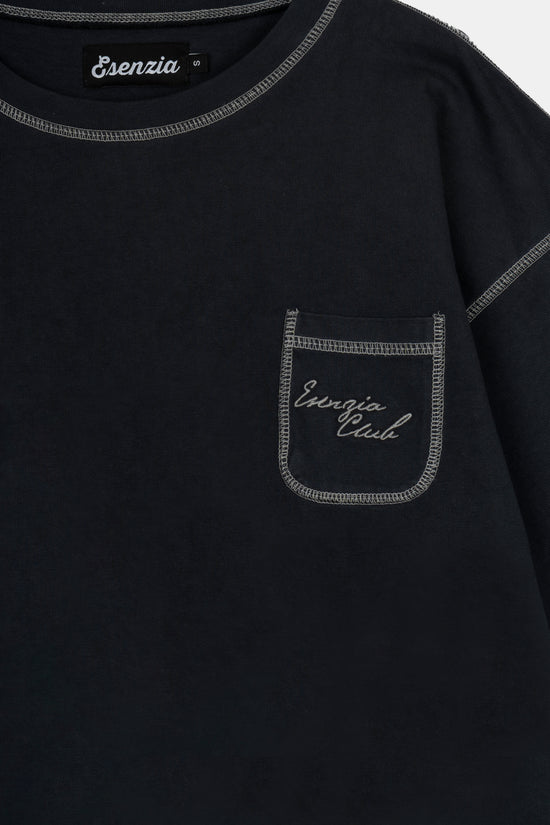GREY STITCH TEE