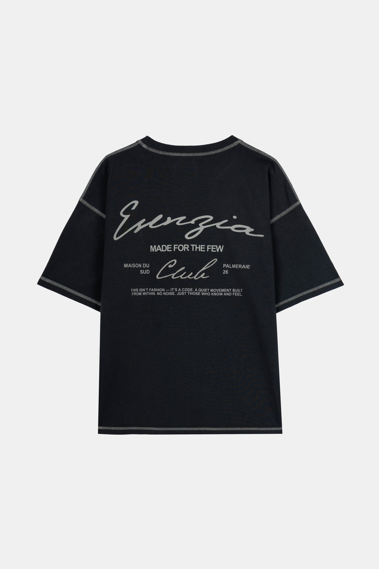 GREY STITCH TEE