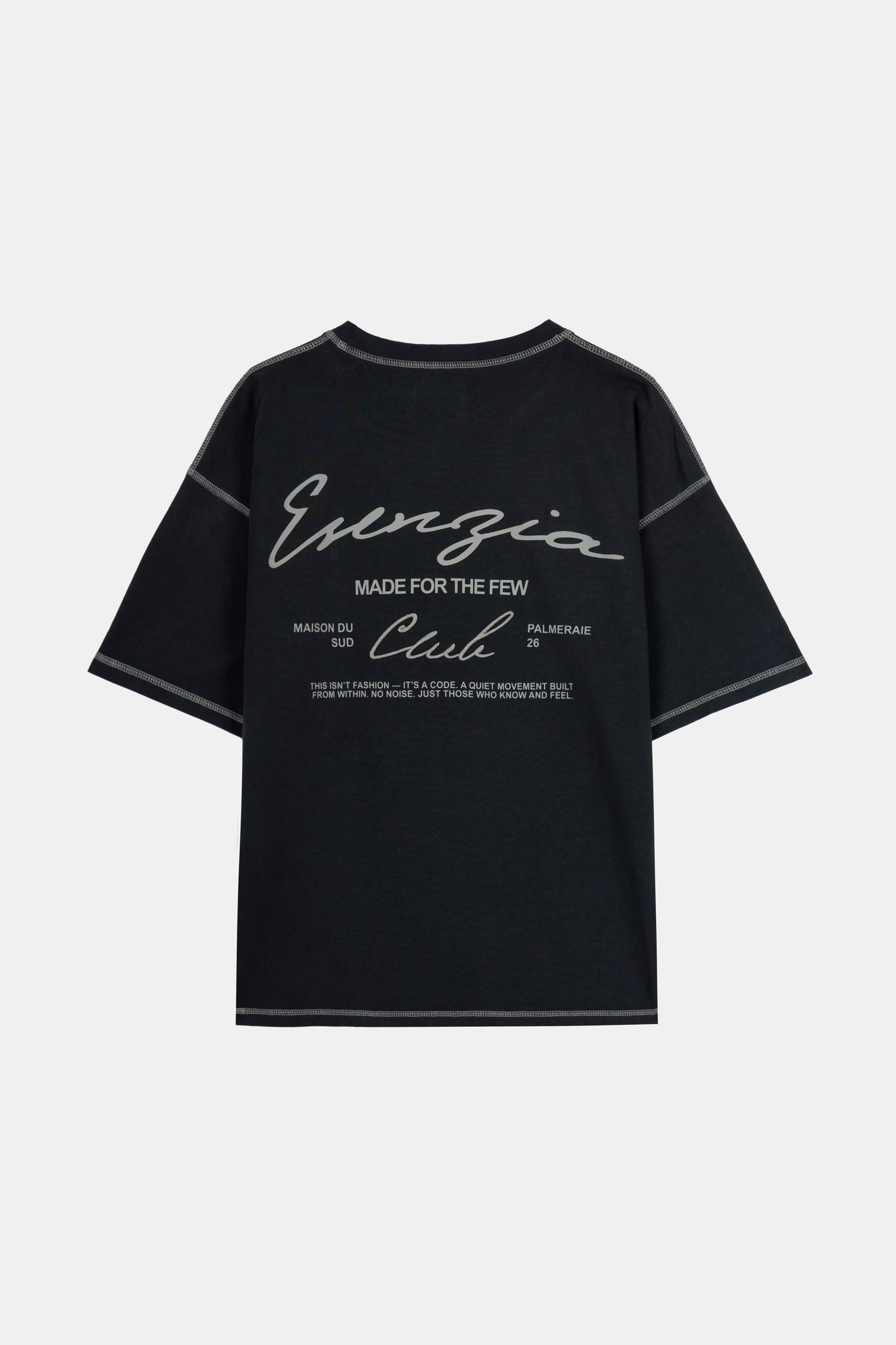 HEAVYWEIGHT GREY STITCH TEE