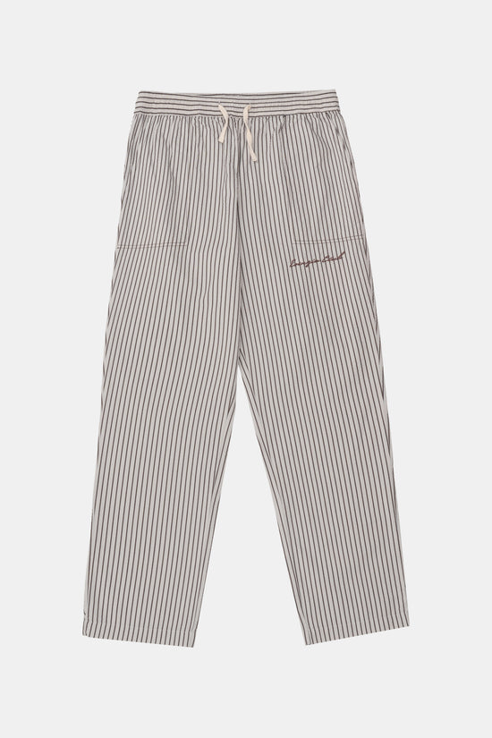 BROWN RUSTIC STRIPED PANTS
