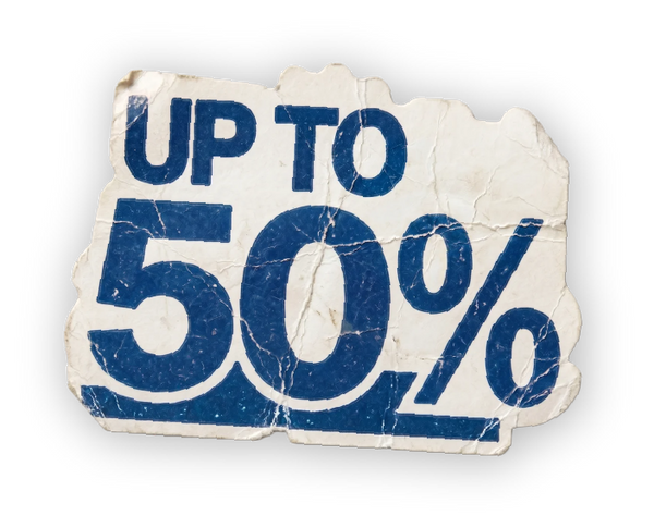 Up to 50% off