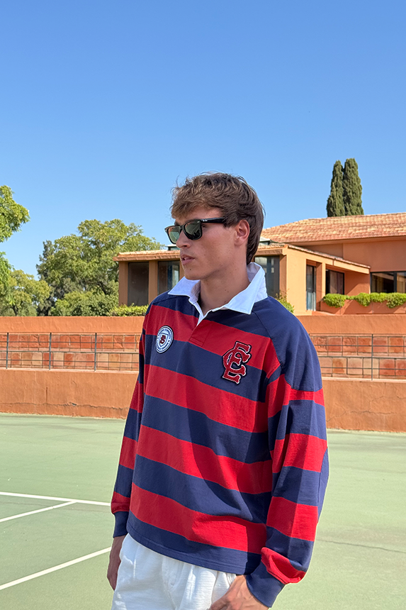 RED STRIPED POLO