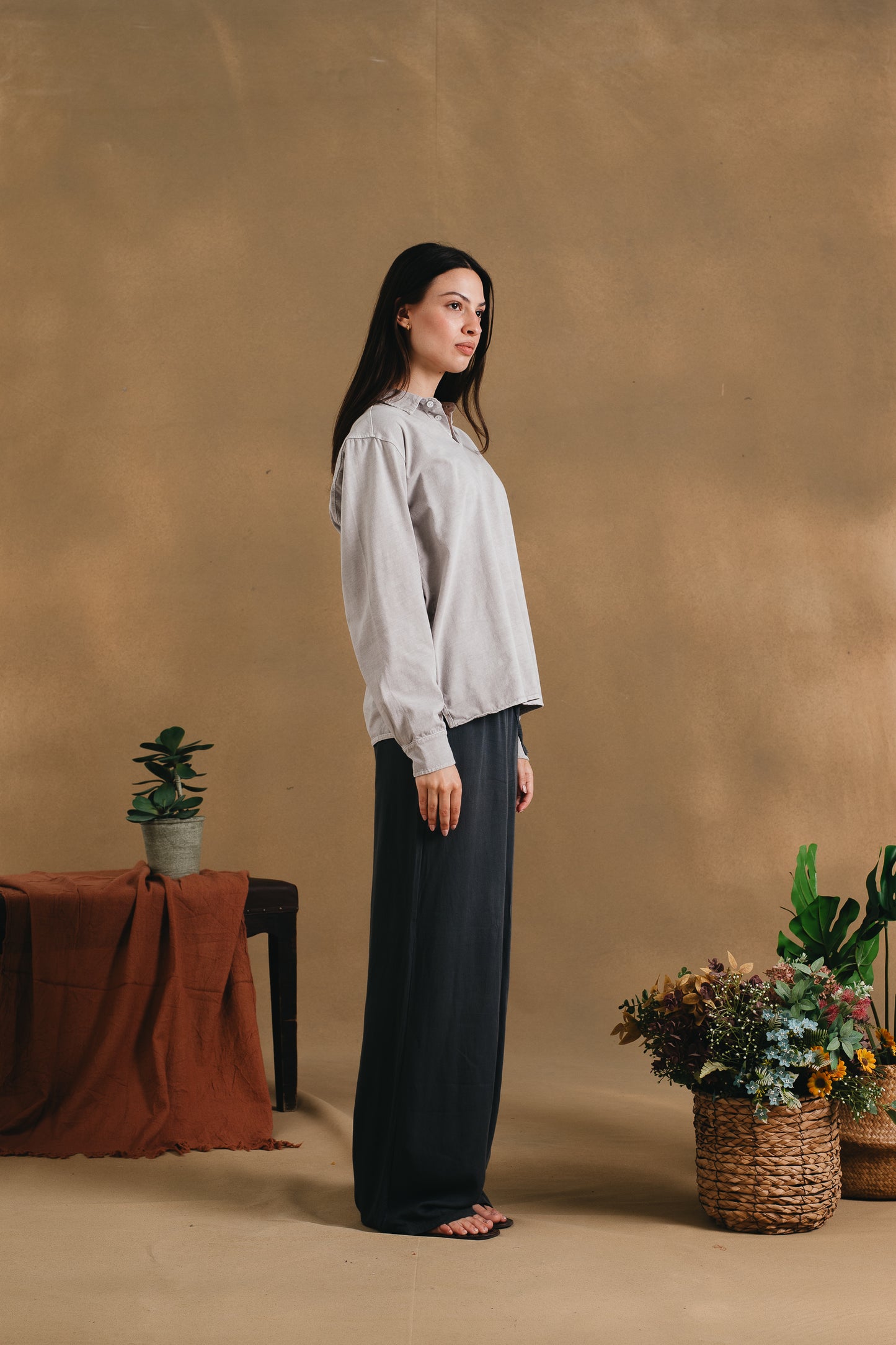 LIGHT GREY LONGSLEEVE POLO