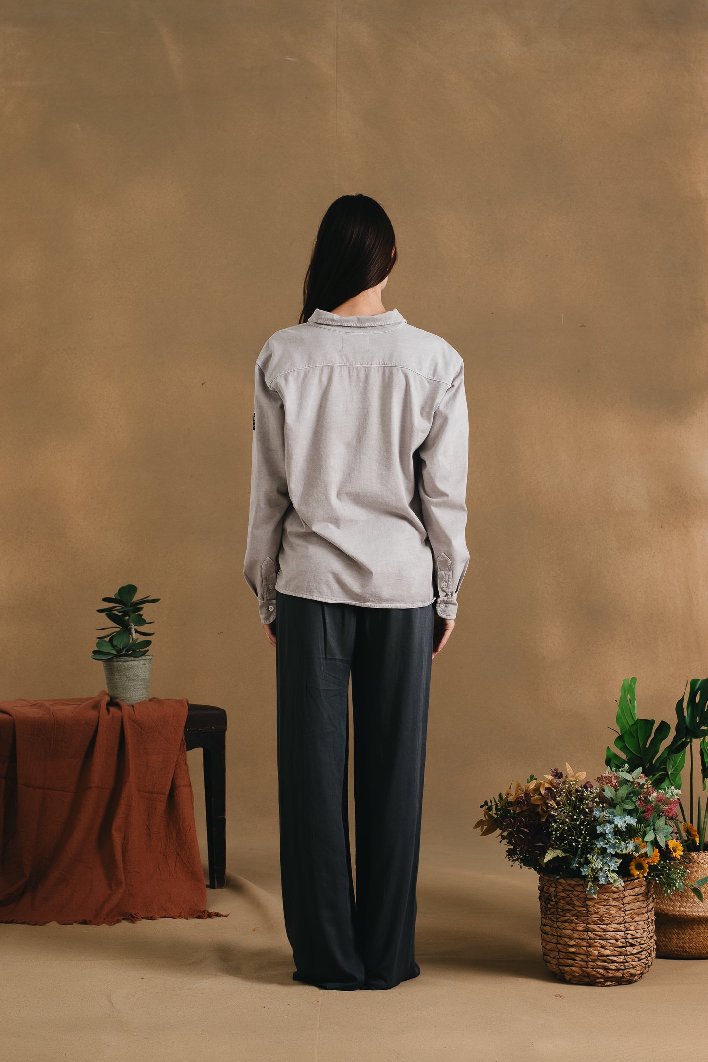 LIGHT GREY LONGSLEEVE POLO