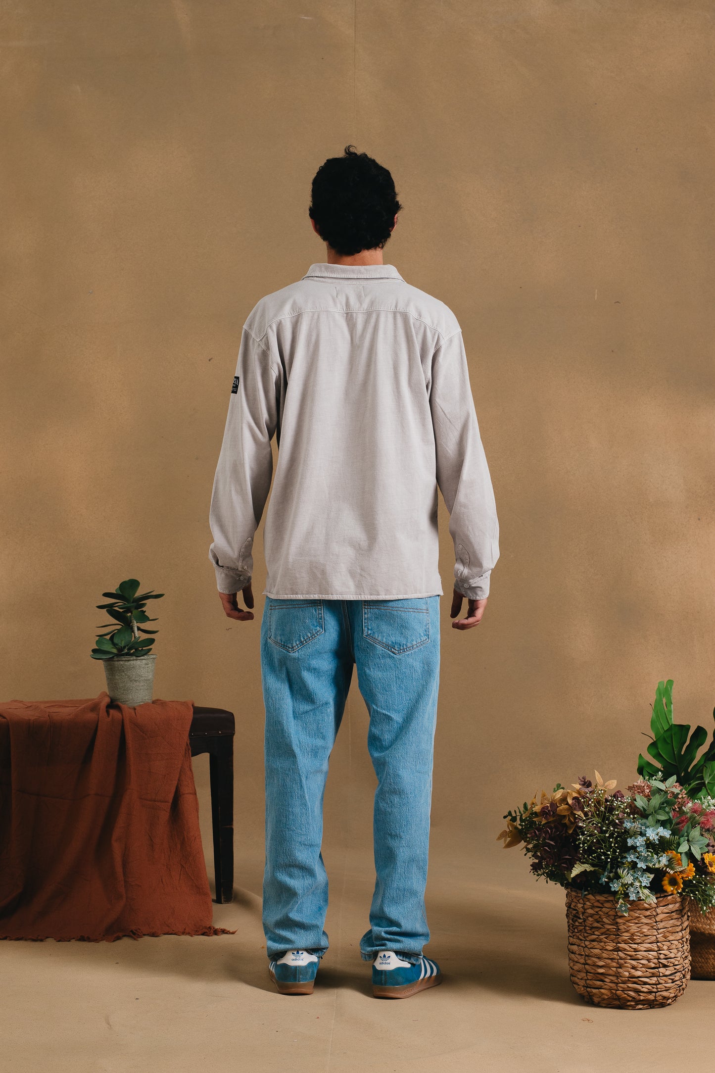 LIGHT GREY LONGSLEEVE POLO