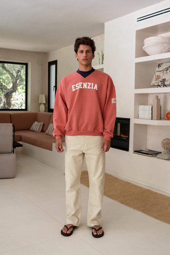 BRICK CONTRAST CREWNECK