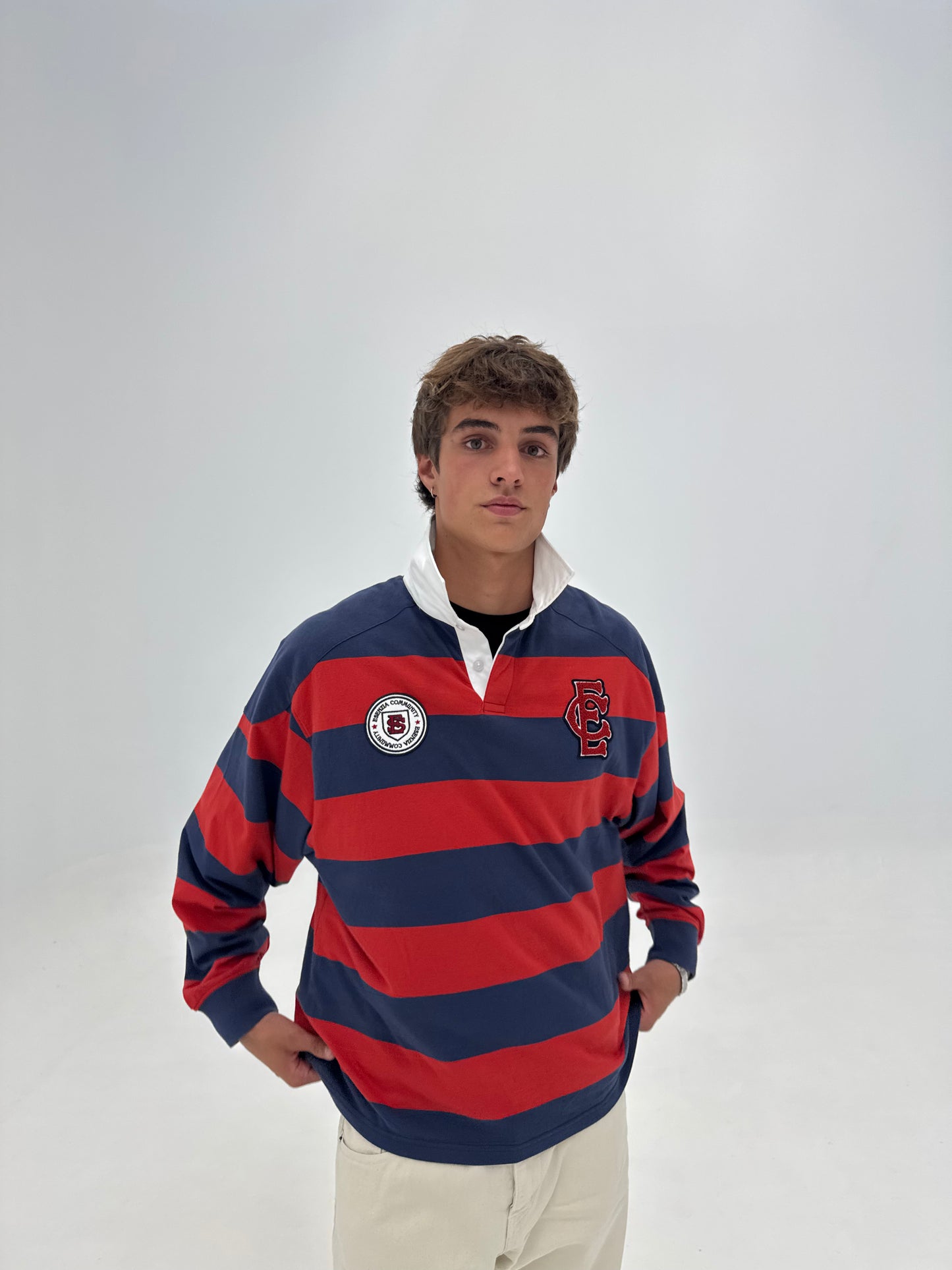 RED STRIPED POLO