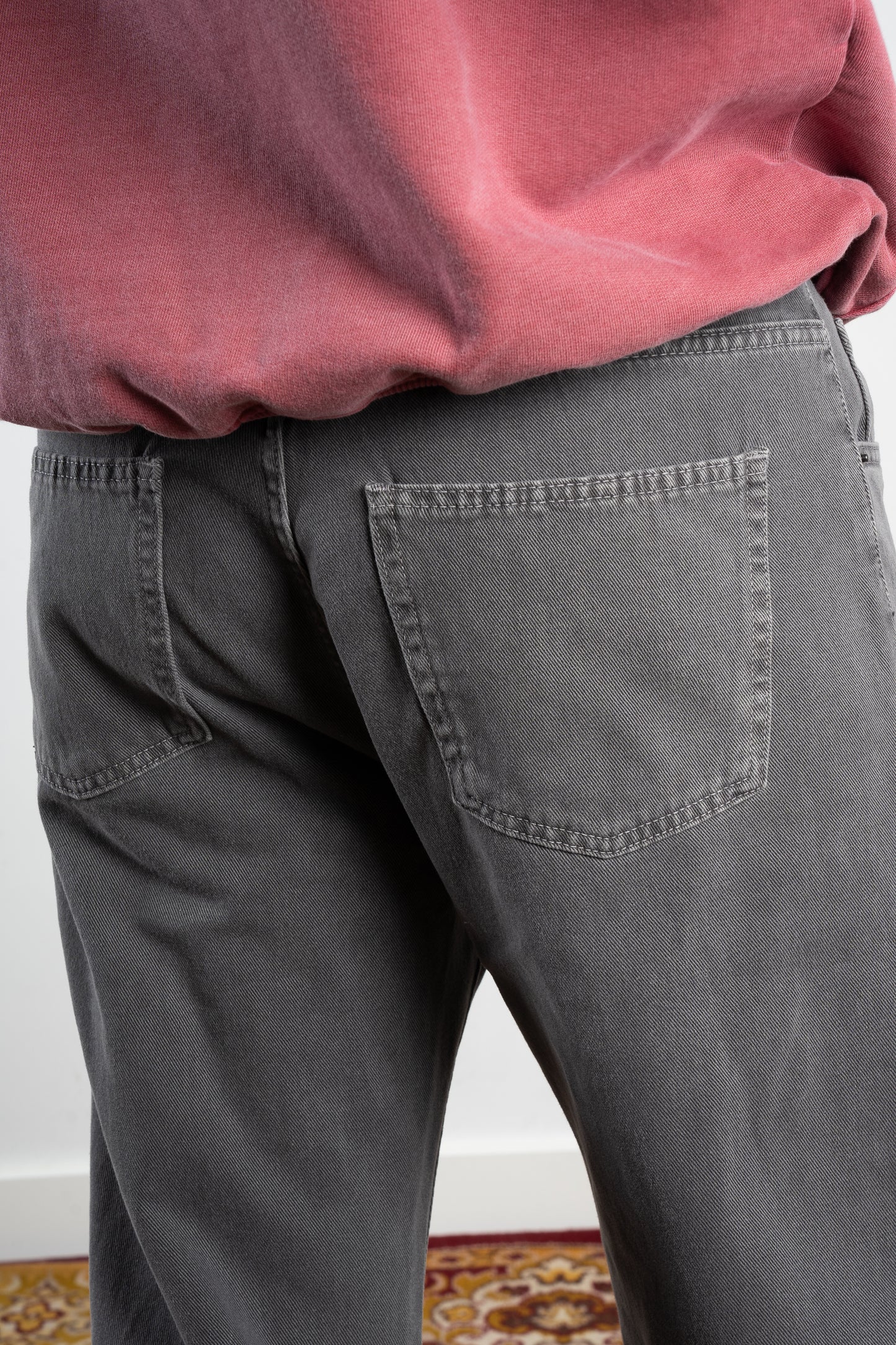 DENIM STRAIGHT PANTS GREY