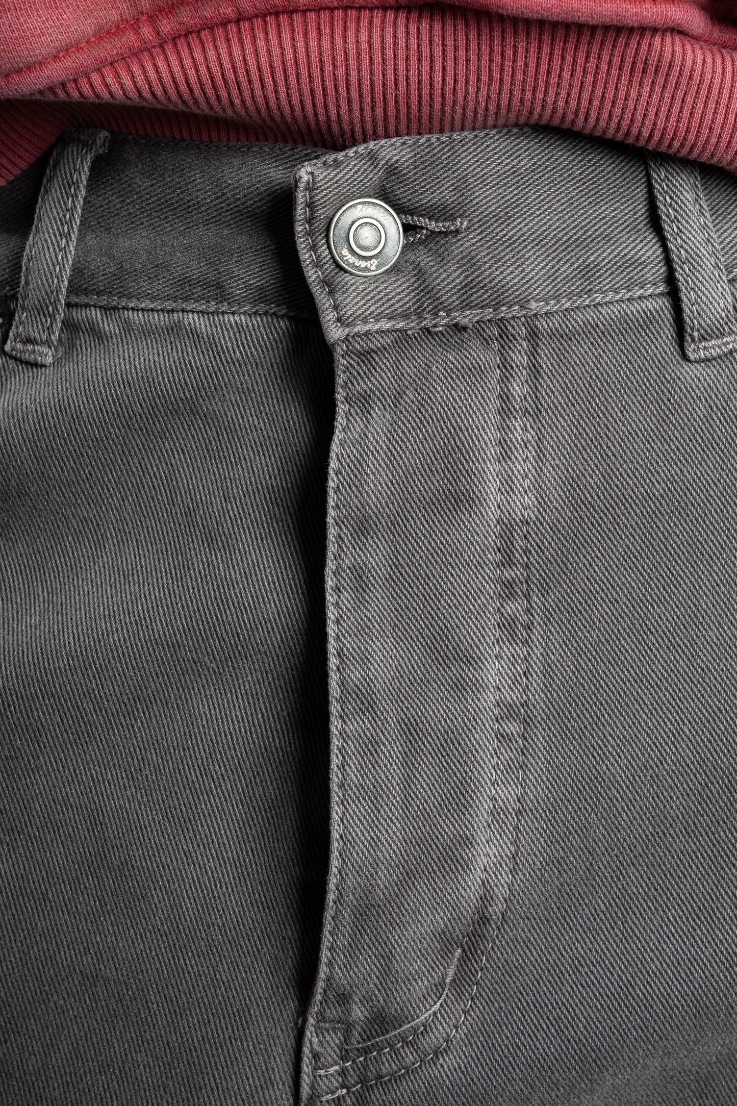 DENIM STRAIGHT PANTS GREY