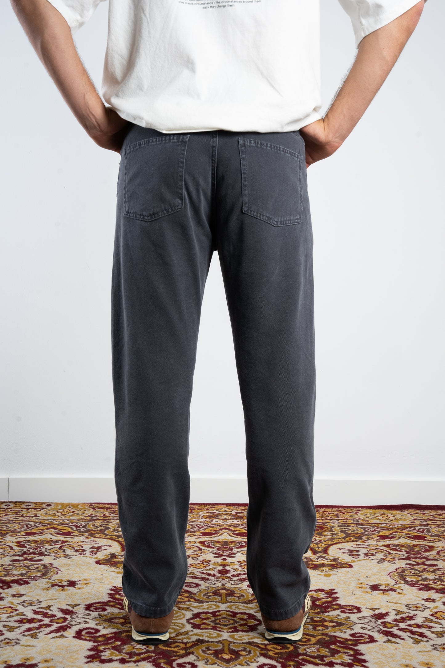 DENIM STRAIGHT PANTS NAVY