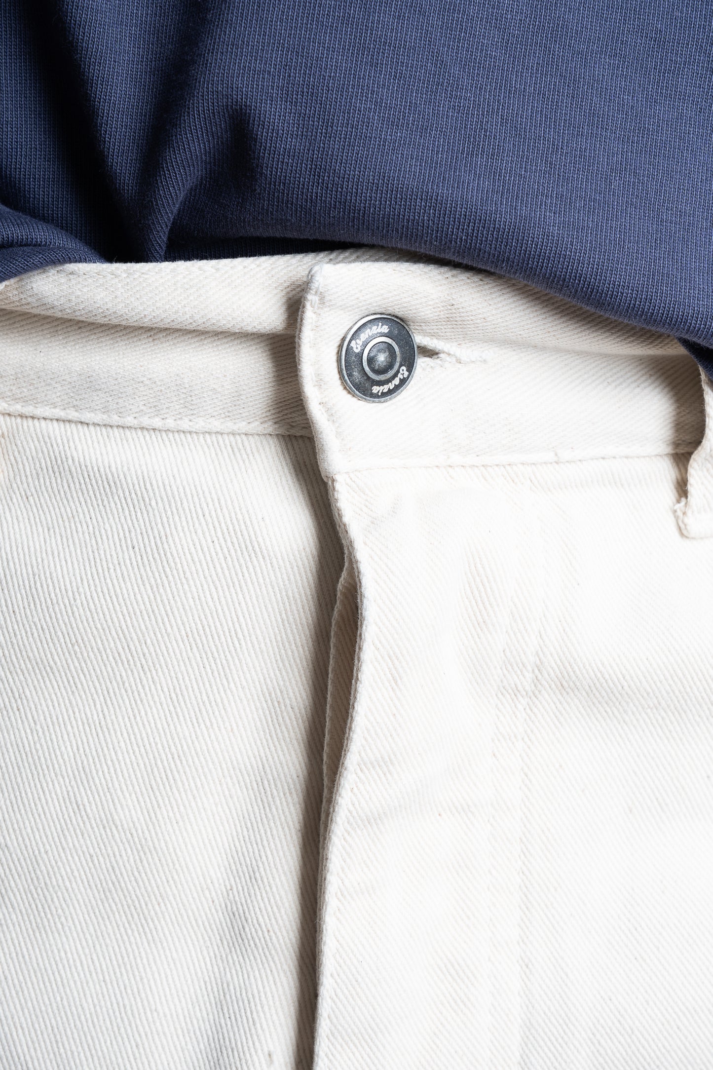 DENIM STRAIGHT PANTS CREAM