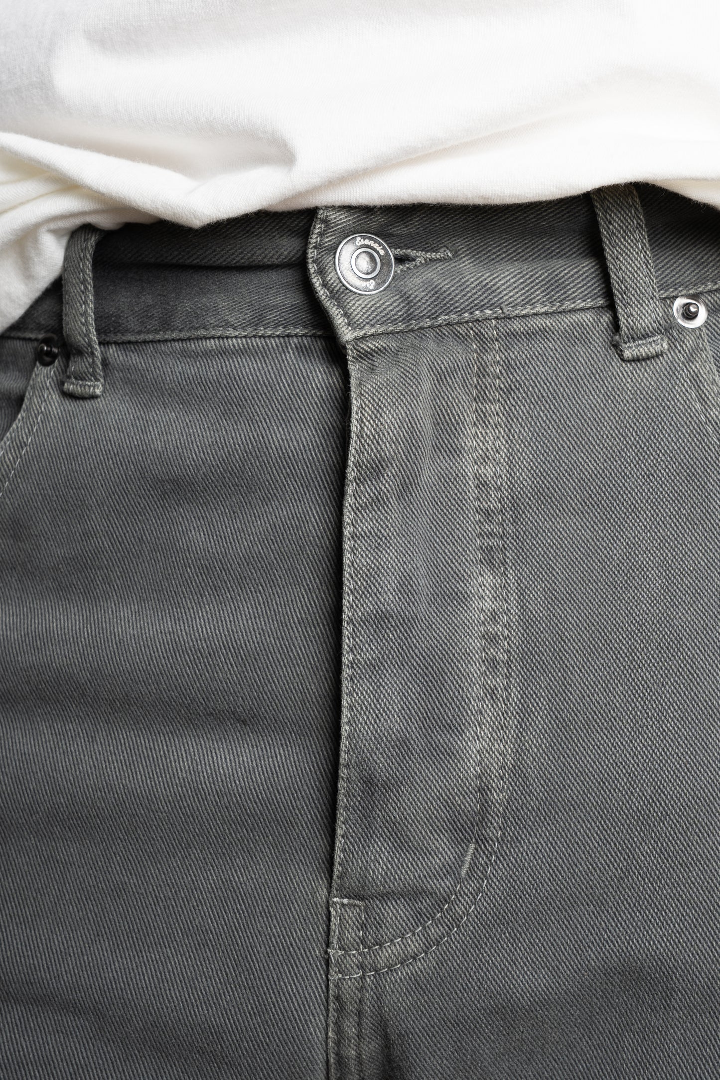 DENIM STRAIGHT PANTS KHAKI