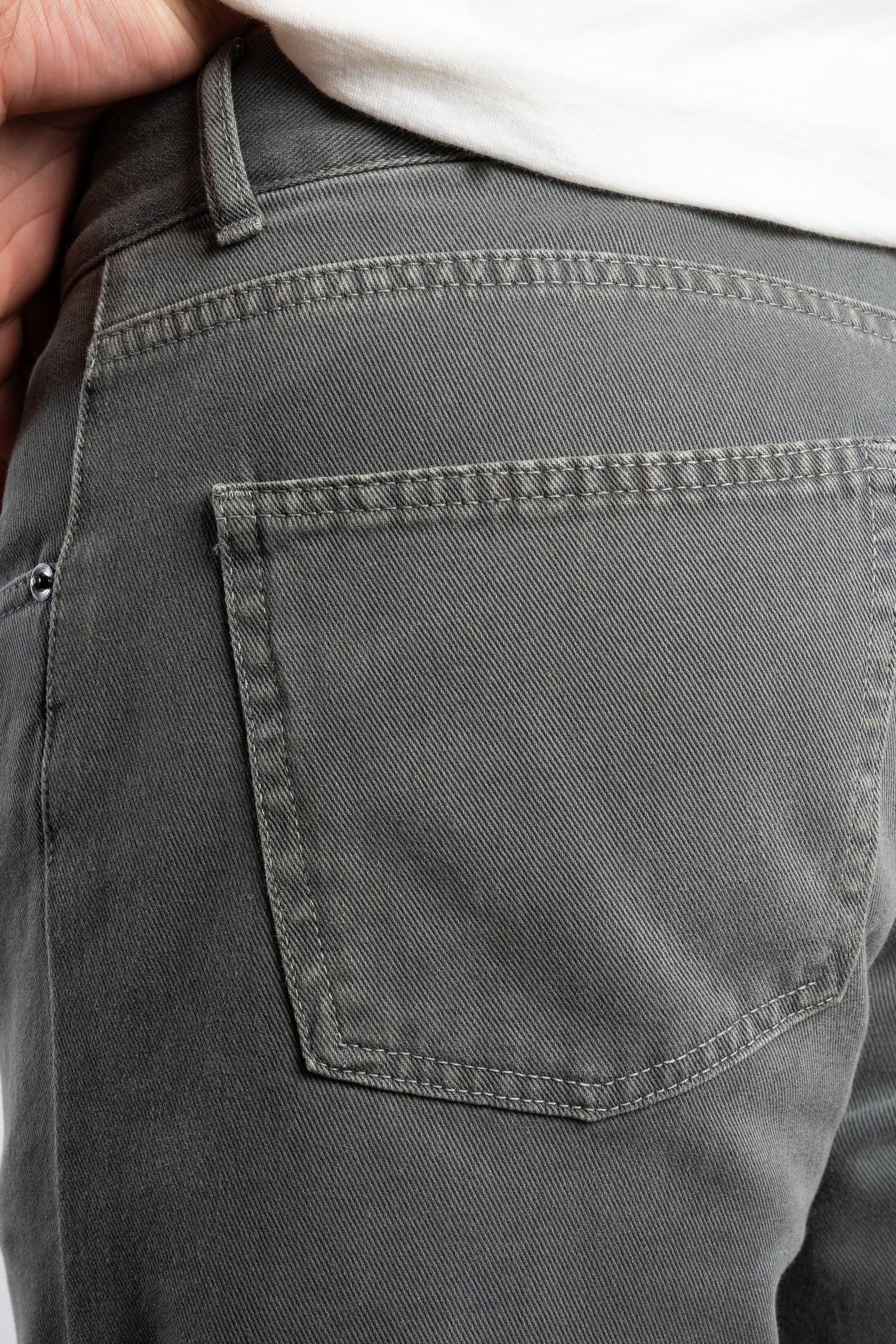 DENIM STRAIGHT PANTS KHAKI