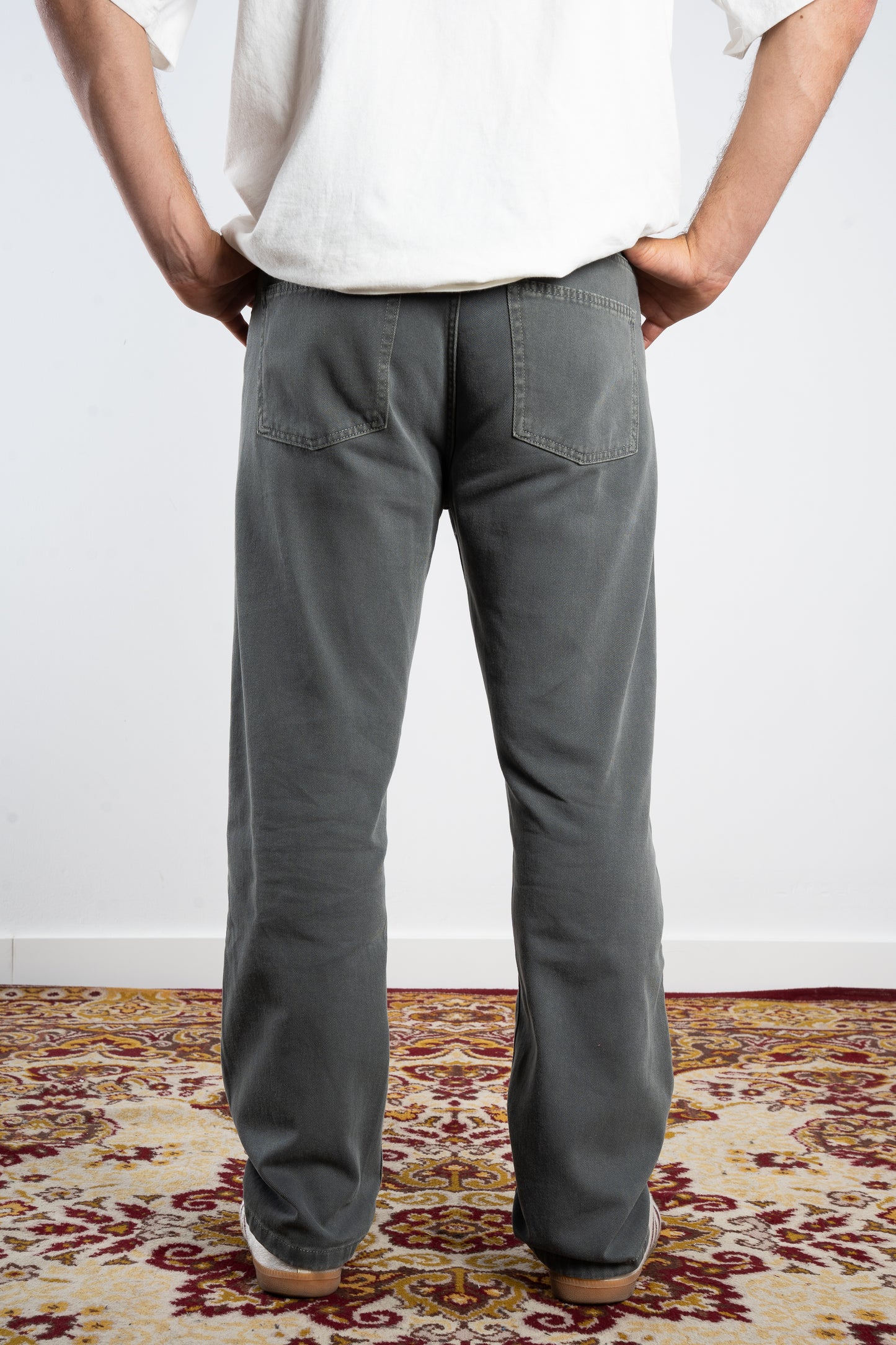 DENIM STRAIGHT PANTS KHAKI