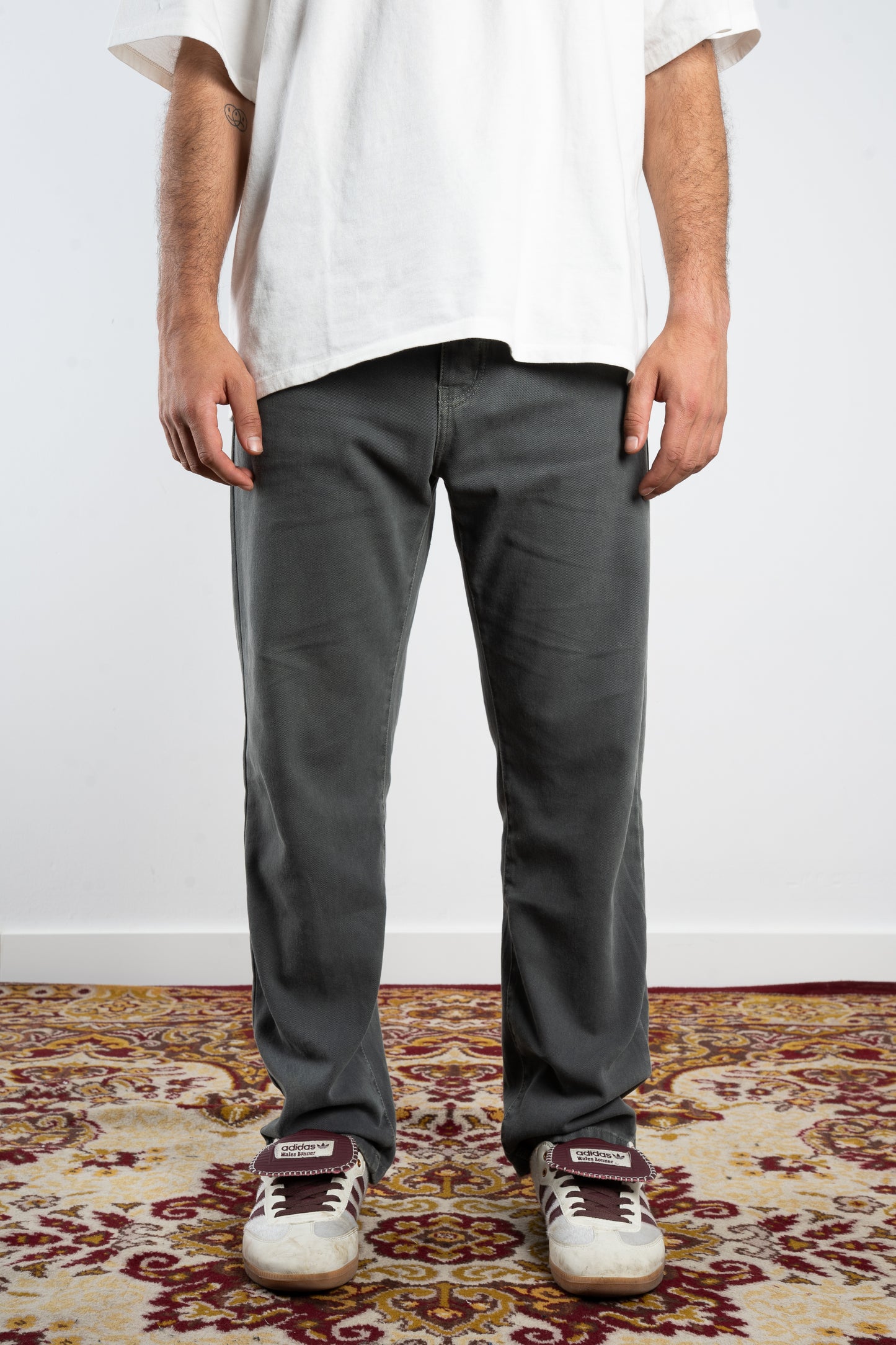 DENIM STRAIGHT PANTS KHAKI