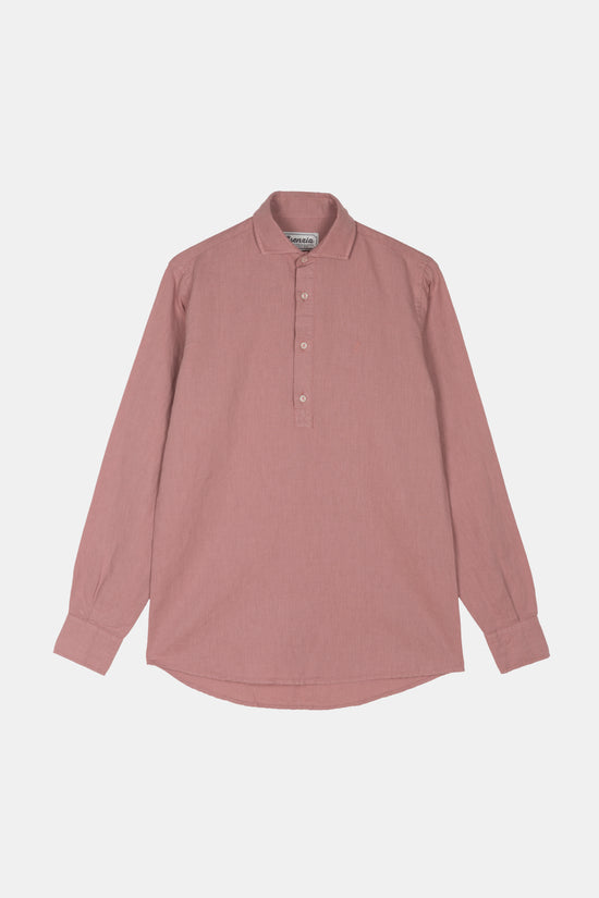 WASHED ROSE LINEN REGULAR POLO SHIRT