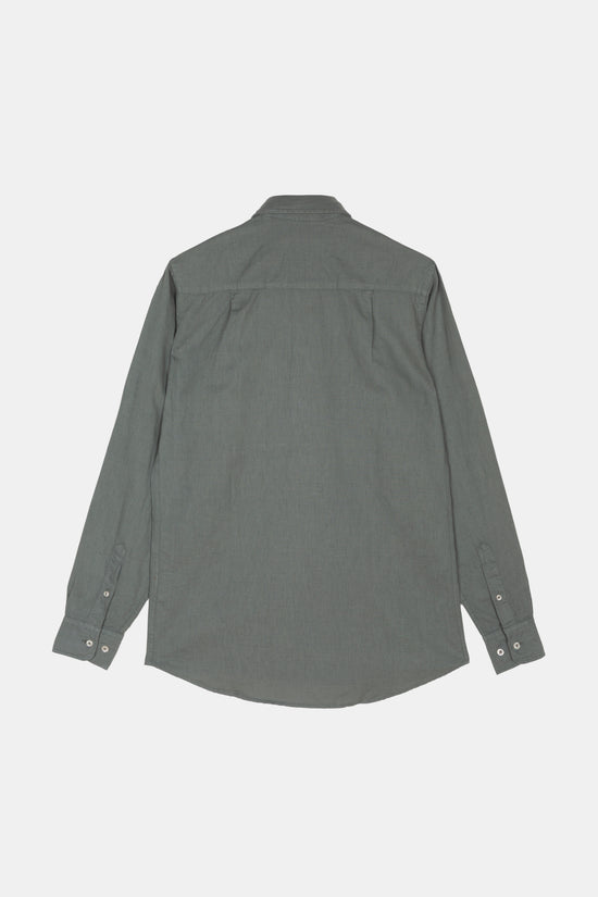 WASHED GREEN LINEN REGULAR POLO SHIRT