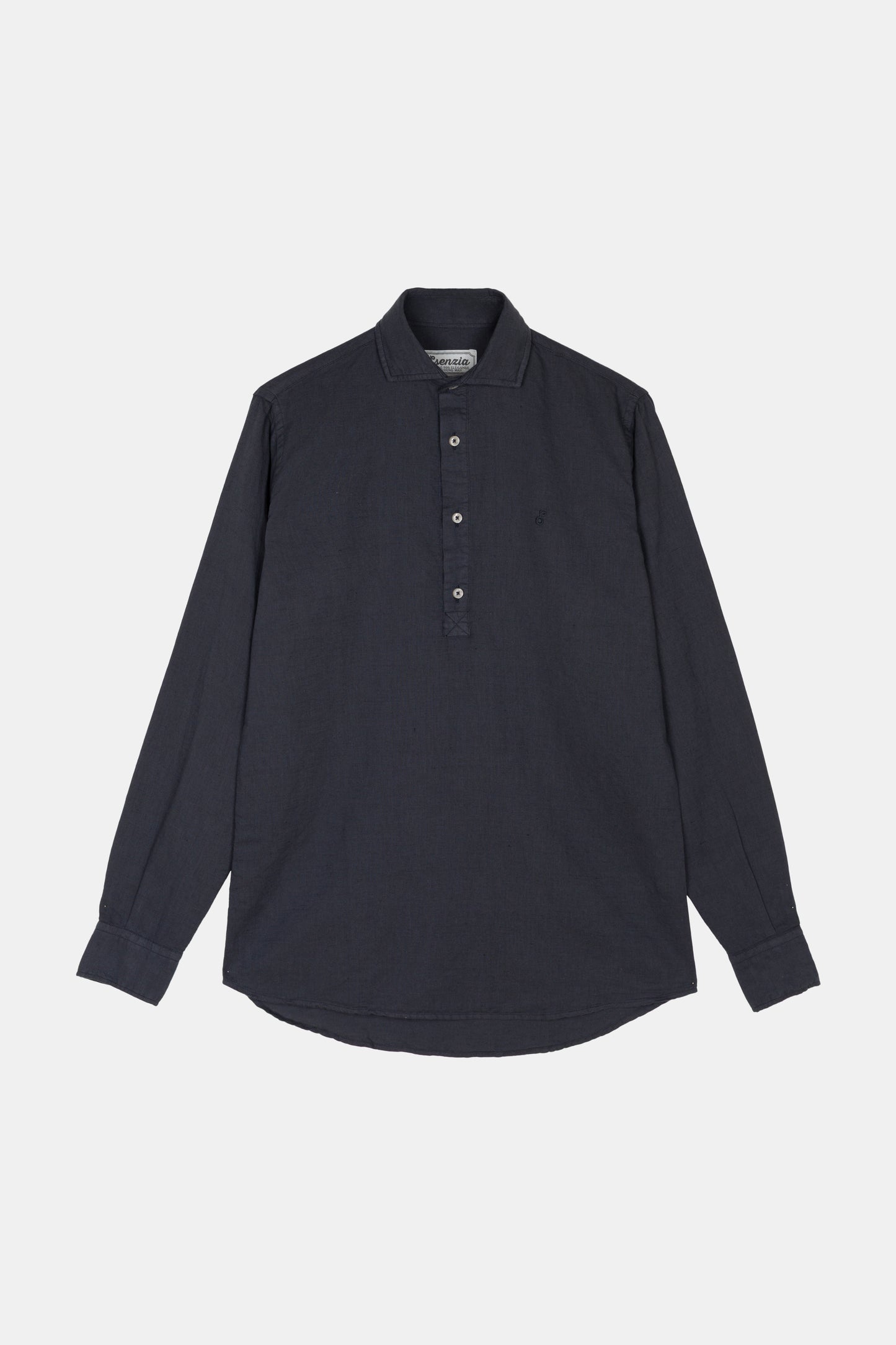 WASHED BLUE INK LINEN REGULAR  POLO SHIRT