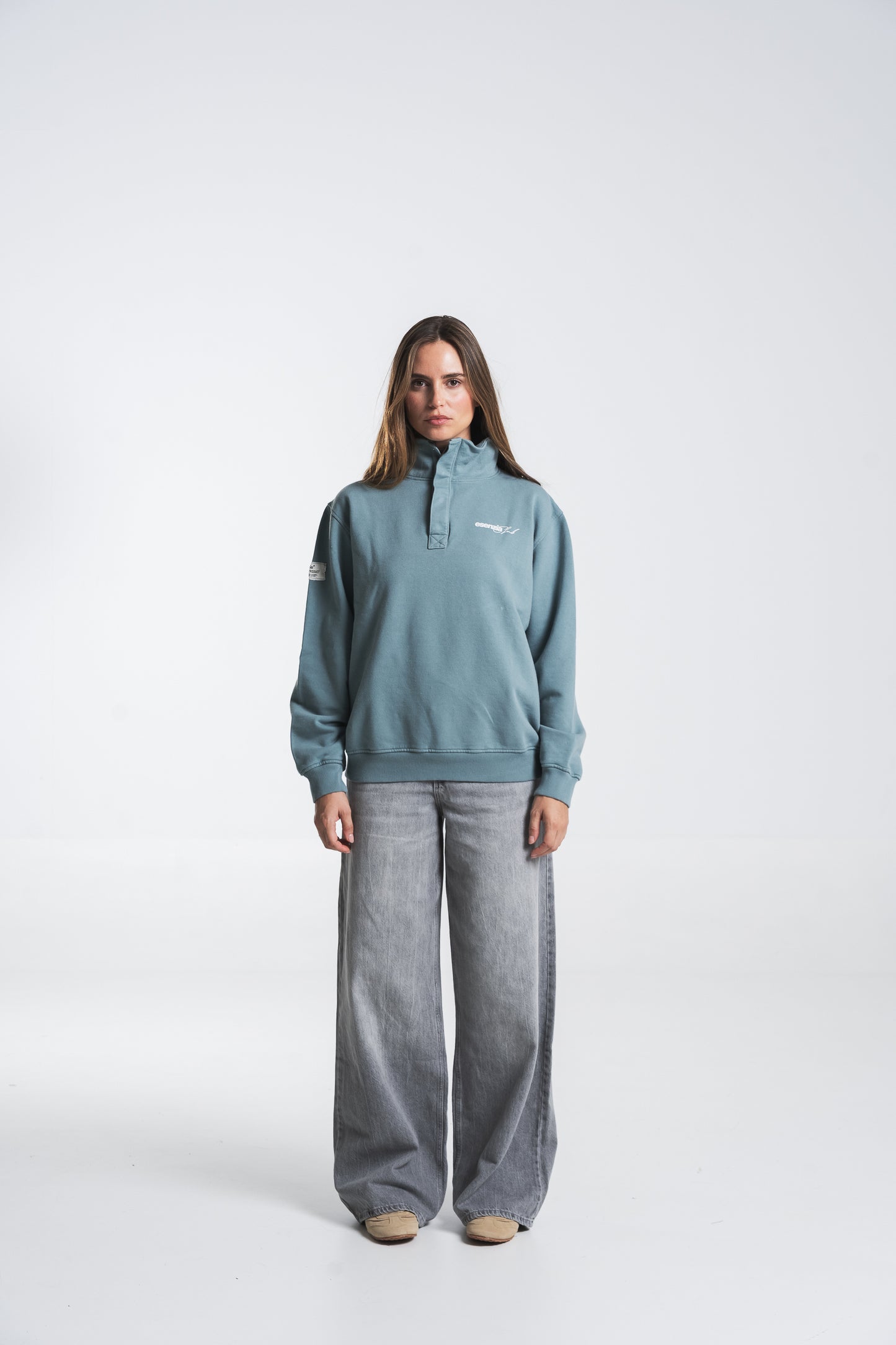 SKY BLUE CITY HALF-ZIP