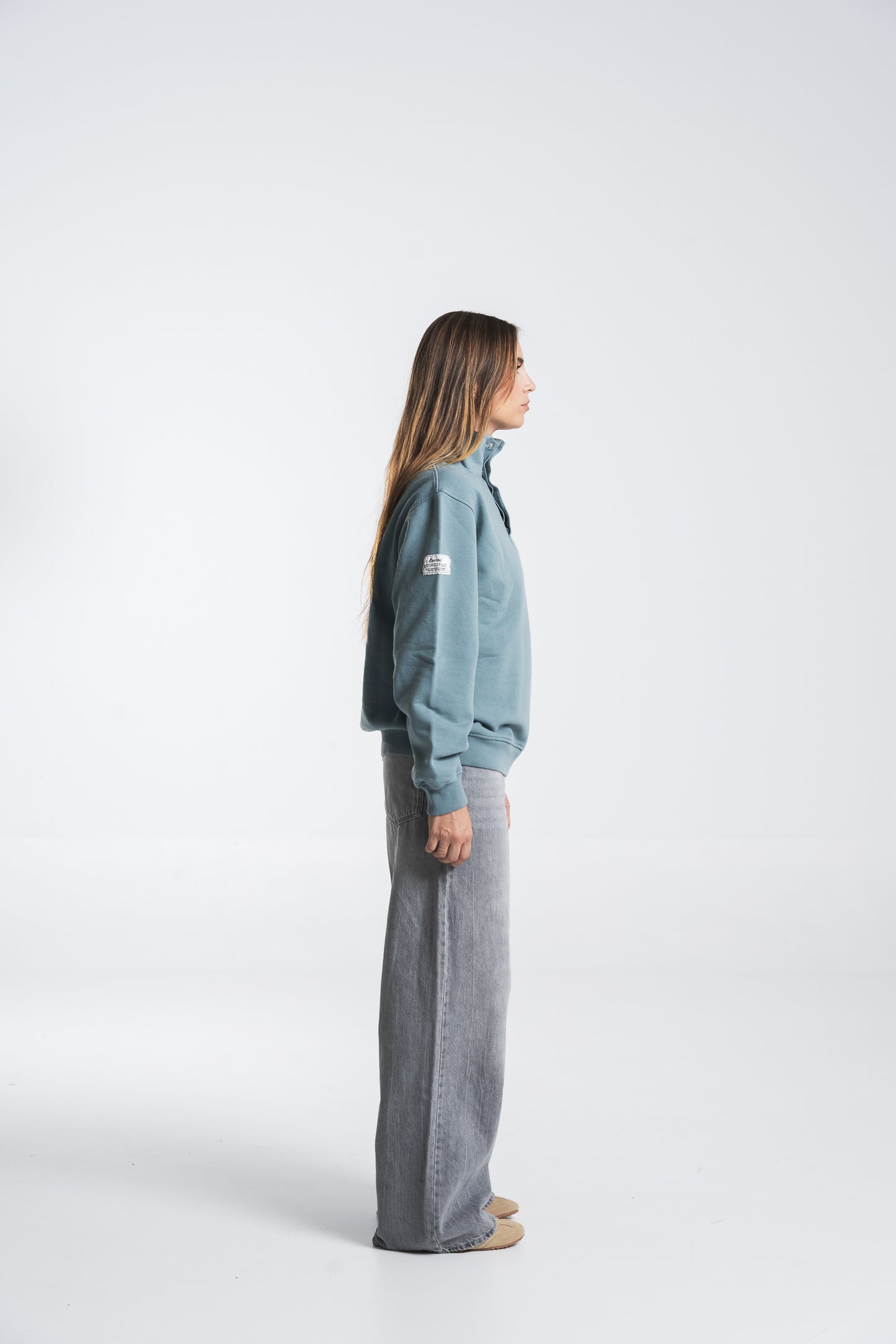 SKY BLUE CITY HALF-ZIP