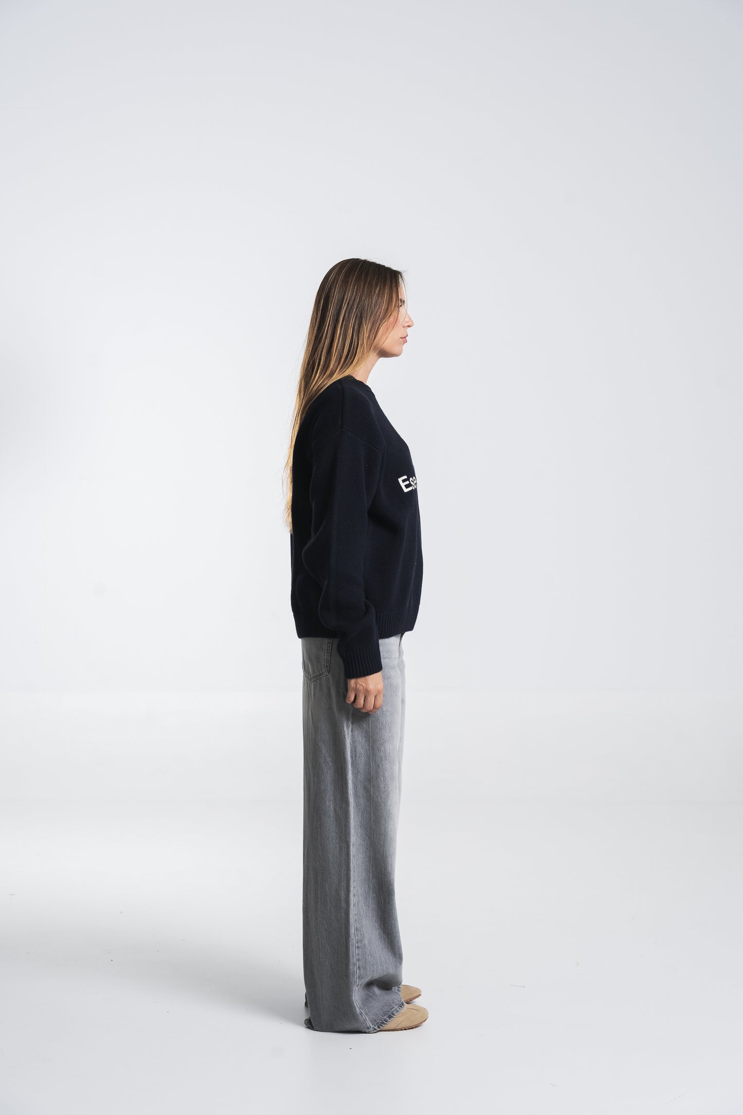 MIDNIGHT ICONIC KNIT SWEATER