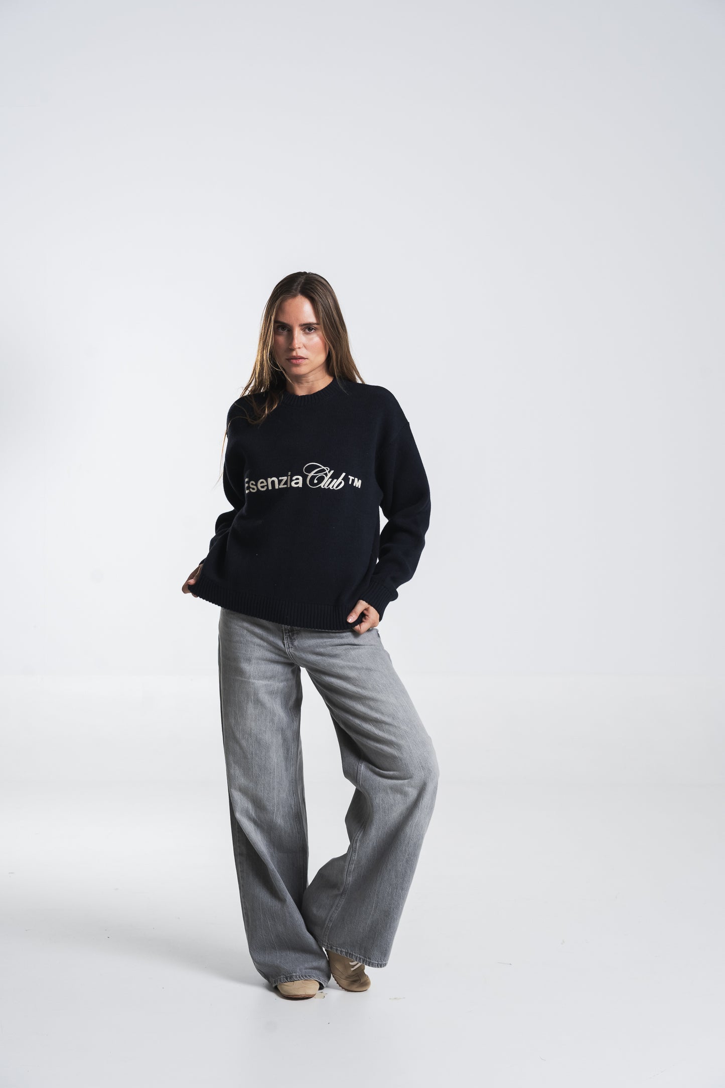 MIDNIGHT ICONIC KNIT SWEATER