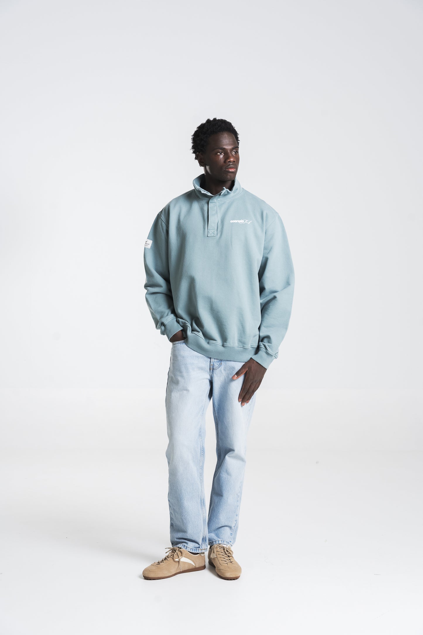 SKY BLUE CITY HALF-ZIP