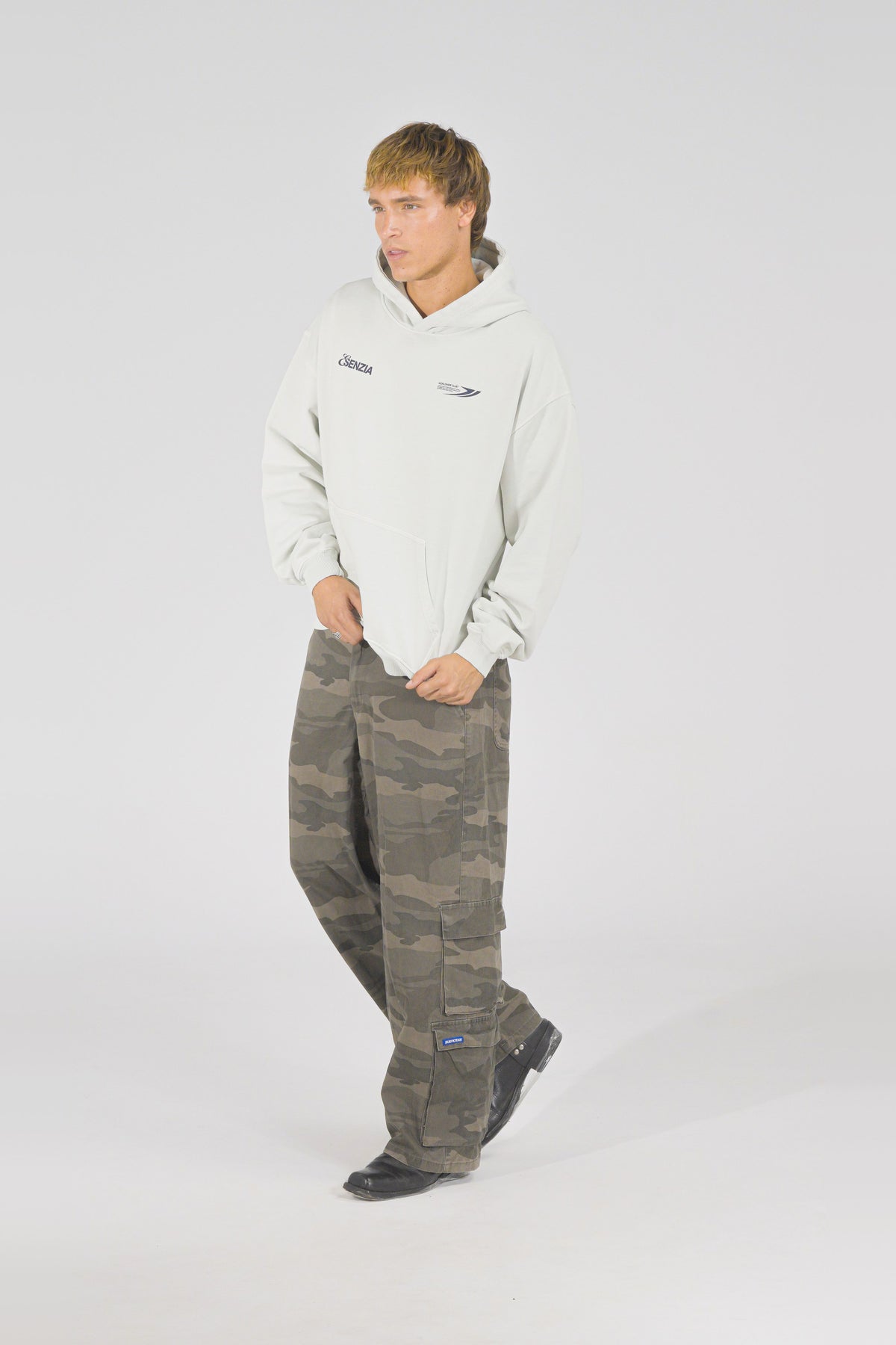 Ash Harbour Hoodie — on model