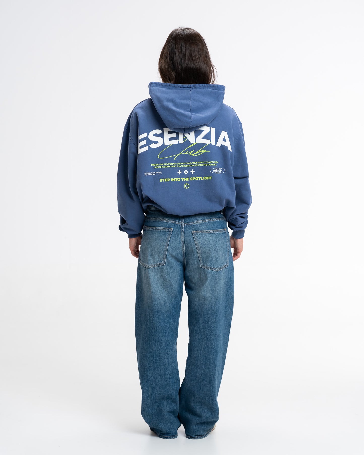 Sweat à capuche à signature de cobalt