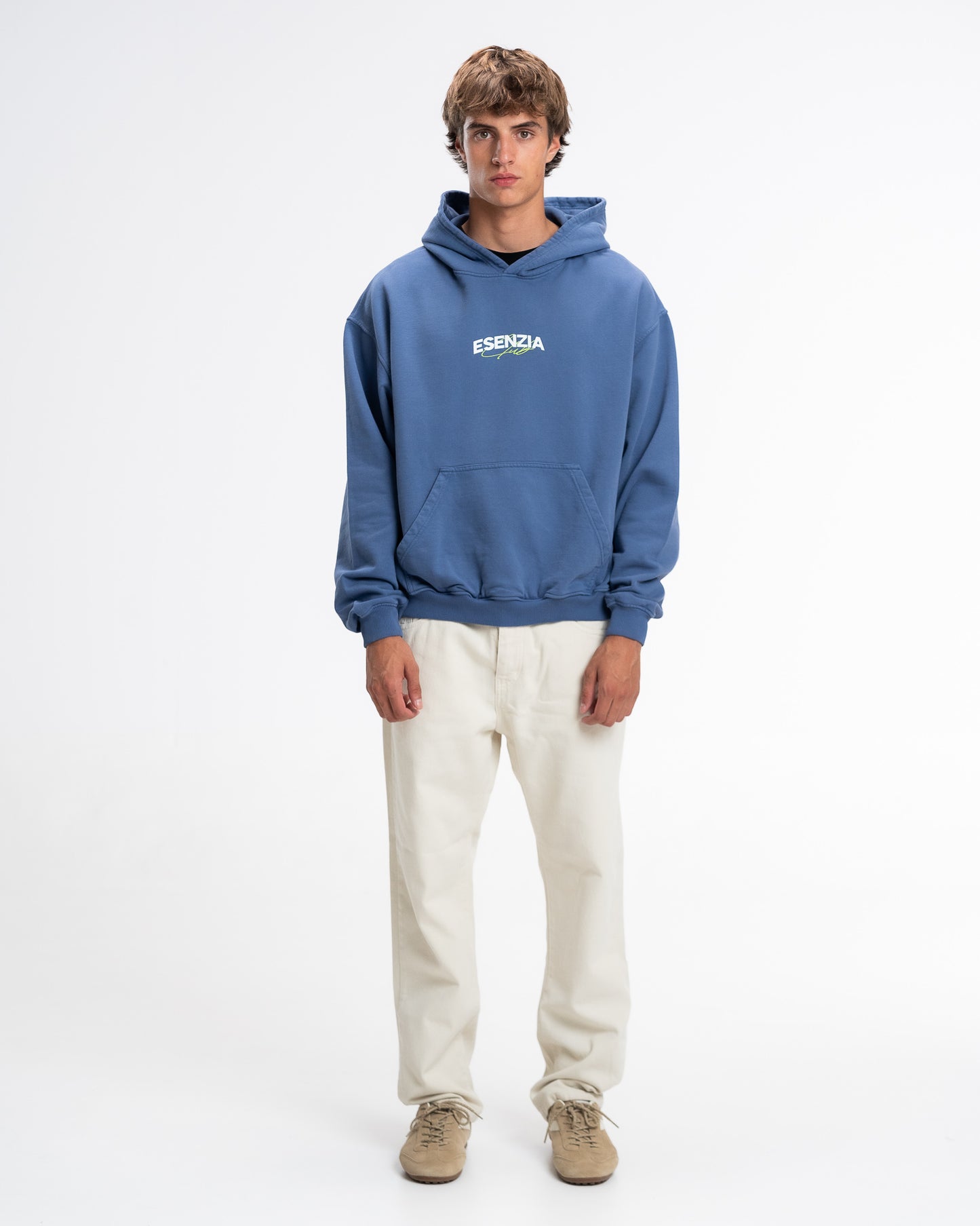 Sweat à capuche à signature de cobalt