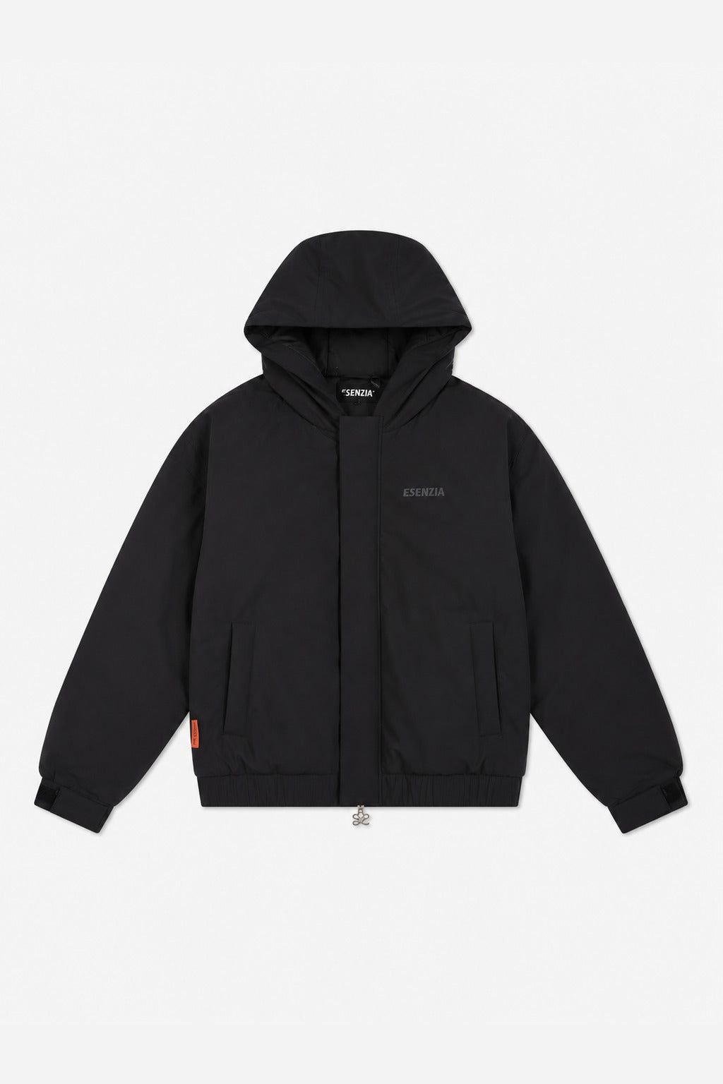 BLACK PUFFER JACKET · delante (digital, portada)